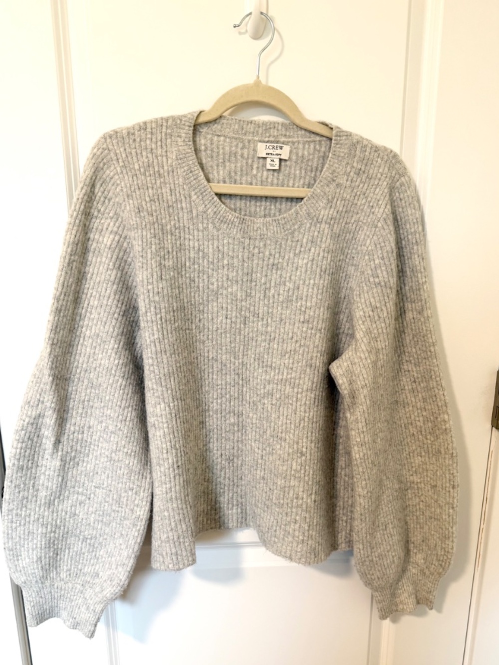 J Crew Women’s Gray Sweater Reimagined, Size XL